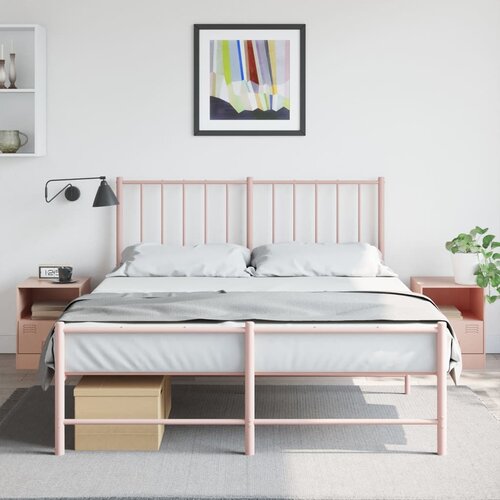 VidaXL Nočna omarica 2 kosa roza 34,5x39x44 cm jeklo Slike