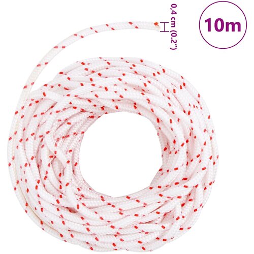  Pokretno uže bijelo i crveno &amp;Oslash;4 mm 10 m najlon Slike