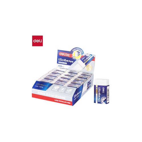 Deli GUMICA USCRIBE PURE - EKO PVC BEZ OPILJAKA 40x23x13mm BELA EH346 Slike
