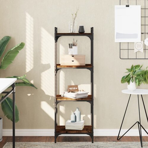 vidaXL Regal za knjige s 4 razine boja hrasta 40 x 30 x 120 cm drveni Cijene
