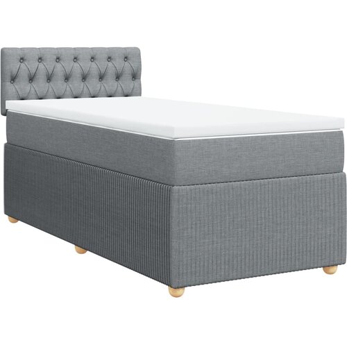 Maison Chic Box spring postelja - Vzmetna postelja z vzmetnico svetlo siva 90x190 cm blago SL10195, (21908989) Cene