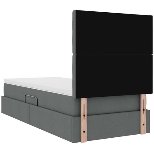  Krevet s madracem i skladi&amp;scaron;tem Tamno siva 90 x 190 cm Poliester - Tamno siva 90 x 190 cm Gumbi Slike