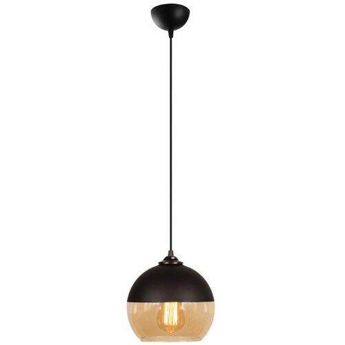 Opviq Oker rumena/črna viseča svetilka s steklenim senčilom ø 20 cm Camini – Cene