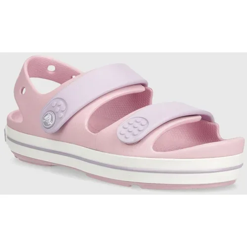 Crocs Otroški sandali Crocband Cruiser Sandal roza barva