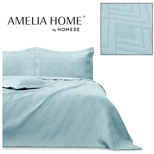 AmeliaHome Svetlo modro pre&amp;scaron;ito pregrinjalo iz mikrovlaken 220x240 cm Ophelia &amp;ndash; Slike