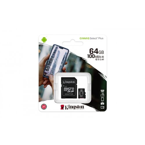 Kingston MicroSD 64GB Class 10Canvas Select Plus100MBs Read,Class 10 UHS-I Cijene