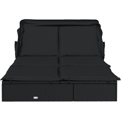 LEŽAJ za sunčanje za 2 osobe 213 x 118 x 97 cm poliratan Slike