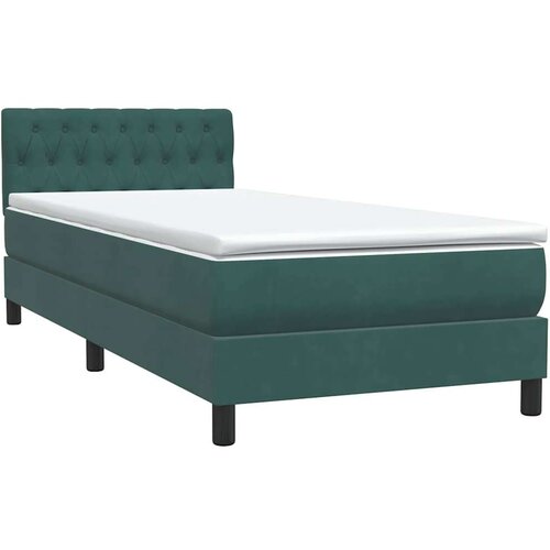  Box Spring krevet s madracem tamnozeleni 80x220 cm bar&amp;scaron;un Slike