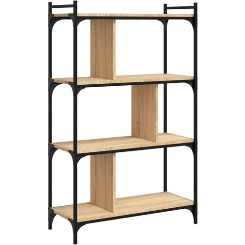 Maison Chic Knjižna omara - Knjižni regal 4-nadstropna sonoma hrast 76x32x123 cm inž. les, (21725303) Slike