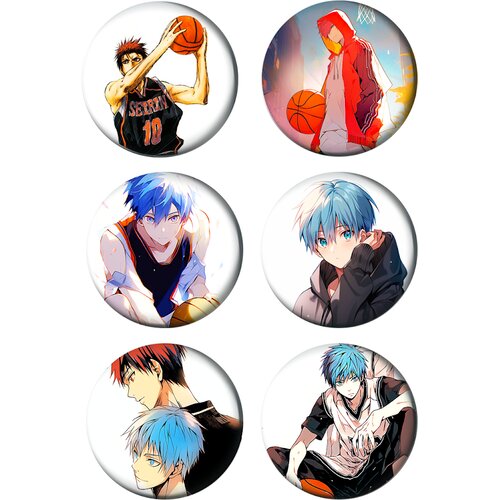  Set bedževa Anime Kuroko's Basketball, 37 mm, 6 kom Cene