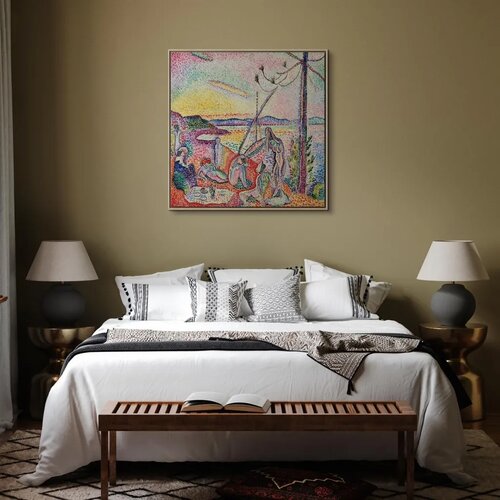  Slika - Henri Matisse &amp;ndash; Luxe Calme et Volupt&amp;eacute; 40x40 U prirodnom drvenom okviru Slike