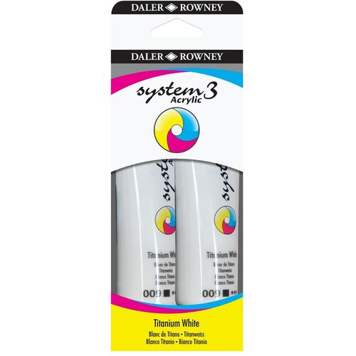 Daler Rowny Akrilna barva System3, set 2x150 ml, Titanium White, (20728252) Cene