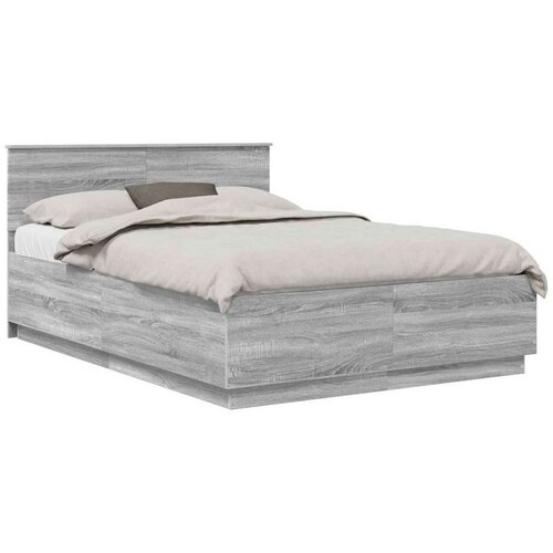  Okvir za krevet S LED lampica Siva Sonoma 160 x 200 cm - Sivi hrast sonoma 160 x 200 cm Slike