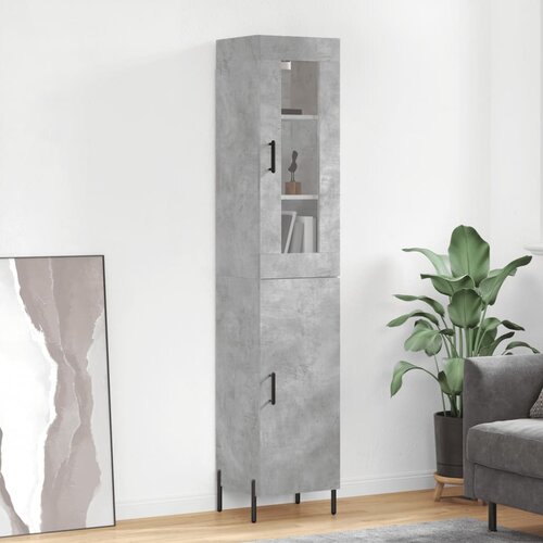  The Living Store Visoka omara betonsko siva 34,5x34x180 cm inženirski les - Visoka Omara, (21441913) Slike