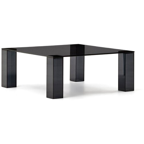 Kave Home Temno siva steklena mizica 85x85 cm Adularia &amp;ndash; Slike