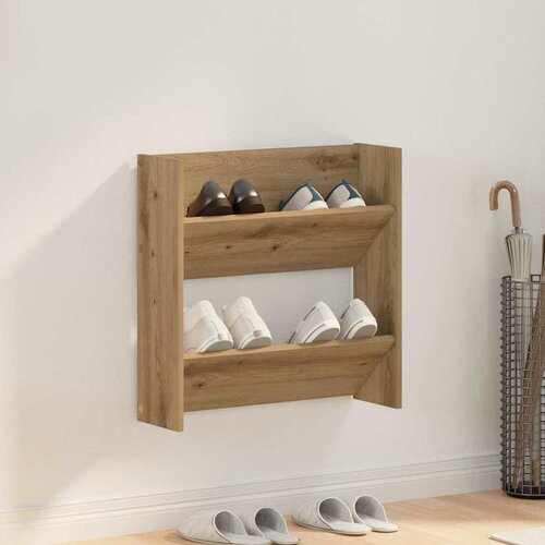VidaXL Omare za čevlje na steni s polico Drugo artisan hrast 60 x 18 x 60 cm Slike