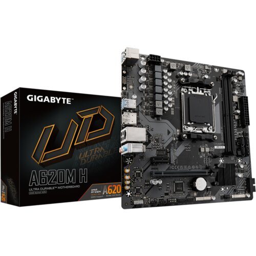 Gigabyte MB A620M H 1.0AMD A620;AM5;2xDDR5;M.2RAID;HDMI,DP,mATX Slike