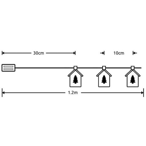  led svetleći niz &amp;quot;kućice&amp;quot; 0.9m ML-C3010 Slike