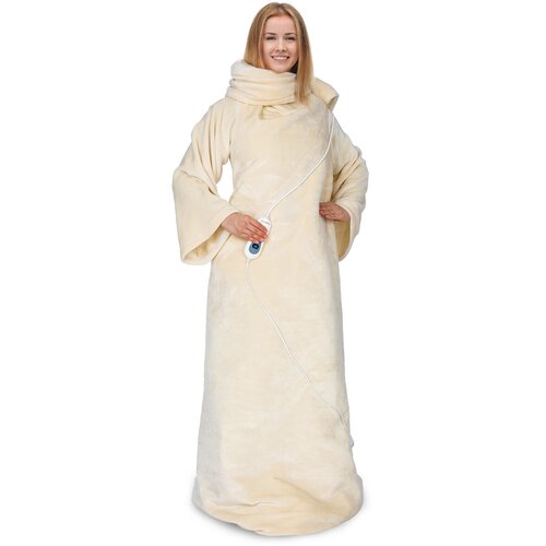 Klarstein Slanket, termodeka z rokavi, 120W, 155x180cm, koral, flis Cene