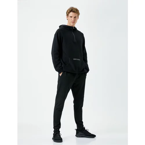 Koton Jogger Sweatpants with Lace Waist Stitching Detail and Pocket