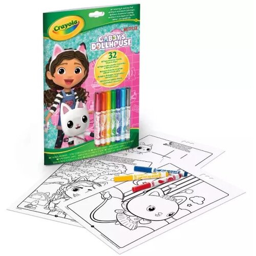 Crayola barvni in aktivnost: gabbyina hiša za punčke, zvezek z aktivnostmi s 7 markerji Cene