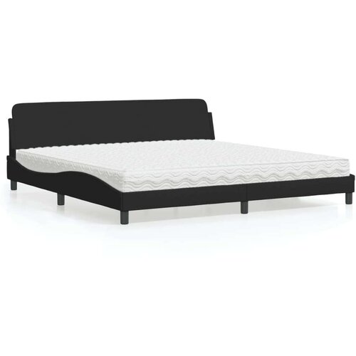  Krevet s madracem crni 200x200 cm od tkanine Cene