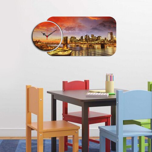 Wallity zidni sat YMS-44, 68x32 cm, 2 dela Cene