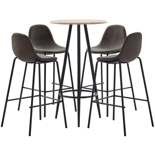 Barska garnitura 5-delna blago temno siva Slike