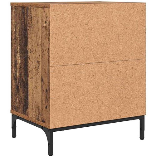 VidaXL Noćni ormarići s ladicama 2 pcs Staro drvo 49 x 36 x 61 cm Slike