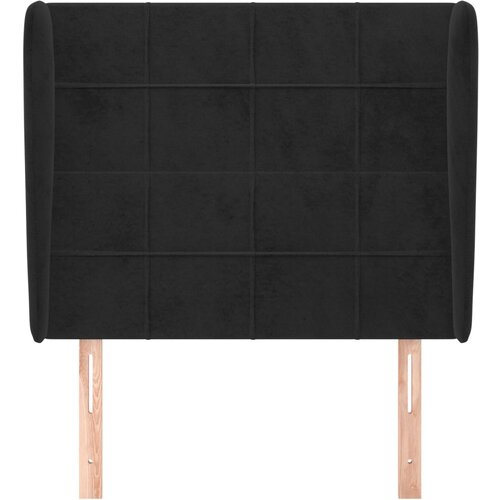  Uzglavlje s u&amp;scaron;ima crno 83 x 23 x 118/128 cm bar&amp;scaron;unasto Slike