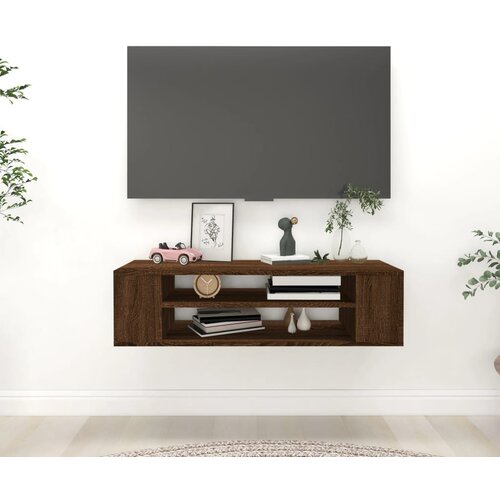 VidaXL Viseča TV omarica rjav hrast 100x30x26,5 cm inženirski les Slike
