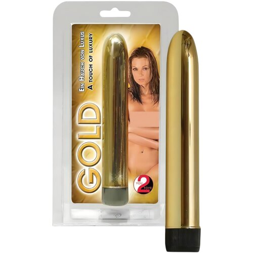 You2Toys - Metalik svjetlucavi vibrator - zlatne boje Cijene