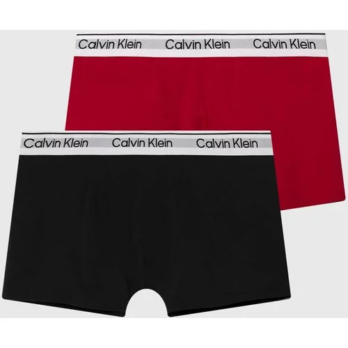 Calvin Klein Underwear Otroške boksarice 2-pack rdeča barva