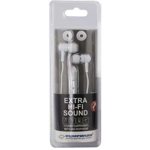 Esperanza Slu&amp;scaron;alice sa mikrofonom ESPERANZA MOBILE In-Ear, 4 pin, white, EH162W Slike