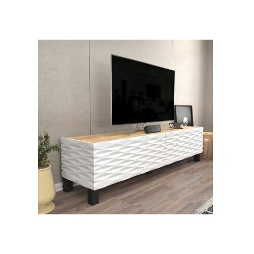 HANNAH HOME TV ormarić Lerze, 149.2x35x38 cm, Bijelo-smeđa Slike
