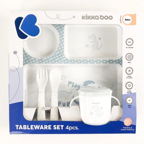  Set posuđa 4 dela Dinosaur Blue KKB40091 Slike