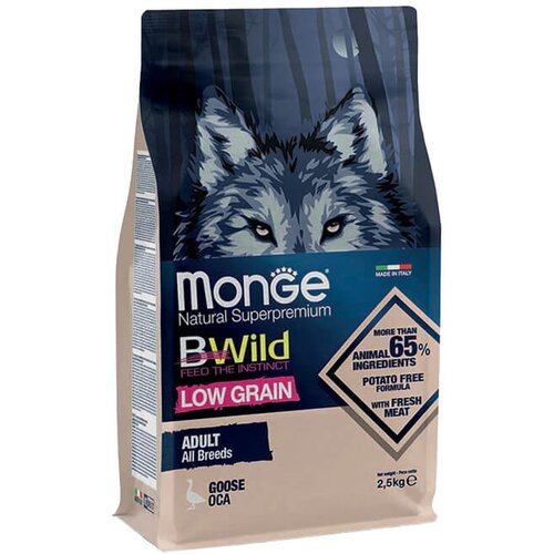 Monge bwild low grain adult dog goose - hrana za odrasle pse sa gu&amp;scaron;čijim mesom (2,5kg i 12kg) 2,5kg Slike