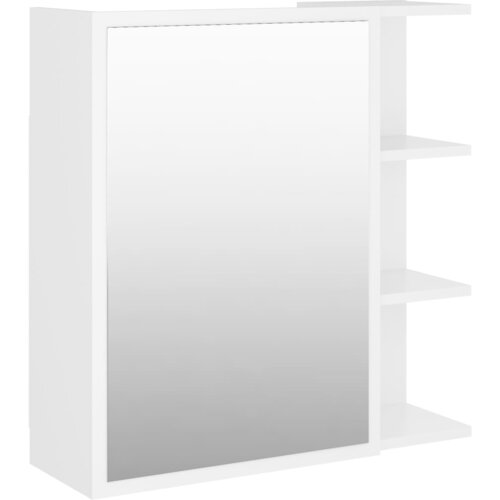 Maison Chic Kopalniška omarica - Kopalniški kabinet z ogledalom bela 62,5x20,5x64 cm, (21794370) Cene