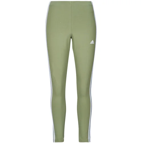 Adidas Essentials 3-Stripes High-Waisted Single Jersey Leggings Zelena