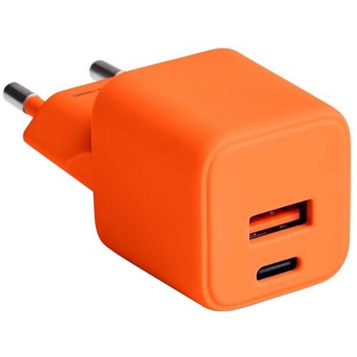 Forever Hitri stenski polnilnik USB-A 18W QC / USB-C 30W PD Compact GaN, Oranžna, (5000191748) Slike