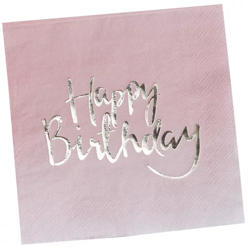 Ginger Ray® papirnate salvete pink ombre happy birthday