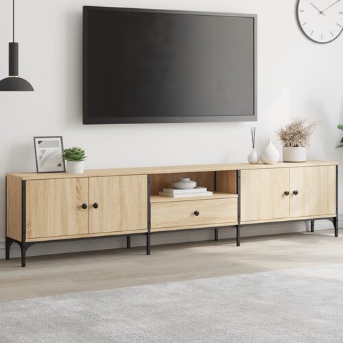  The Living Store TV omarica s predalom sonoma hrast 200x25x44 cm inženirski les - TV Omarica, (21499145) Cene