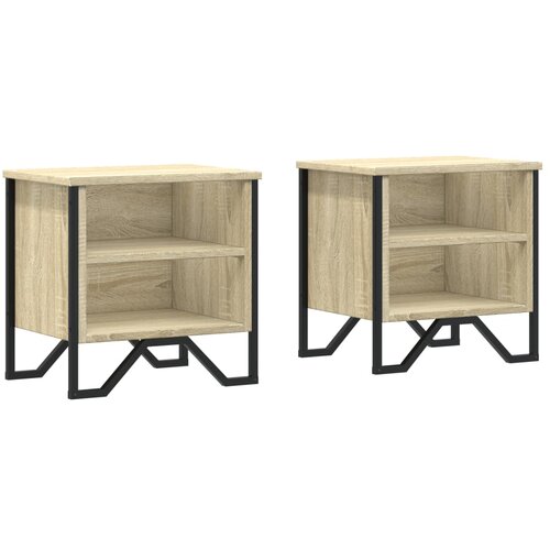 Maison Chic Dvo delni komplet Nočne omarice - Nočne mize sonoma hrast 40x30x40 cm inženirski les, (21690646) Cene