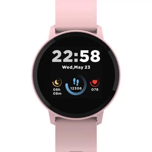 Canyon Lollypop SW-63, Smart watch, 1.3inches IPS full touch screen, Round watch, IP68 waterproof, multi-sport mode, BT5.0, compatibility with iOS and android, Pink, Host: 25.2*42.5*10.7mm, Strap: 20*250mm, 45g - CNS-SW63PP