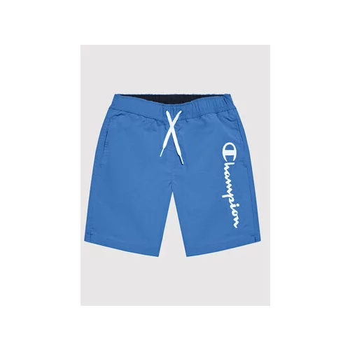 Champion Kopalne hlače Embroidered Script Logo 306107 Modra Regular Fit