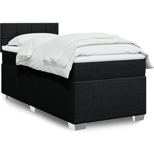 vidaXL spring krevet s madracem crni 90x190 cm od tkanine Cijene