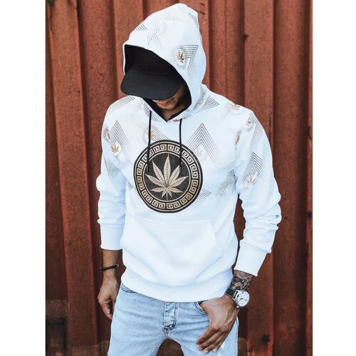 DStreet White men's sweatshirt with print BX5315 Cene