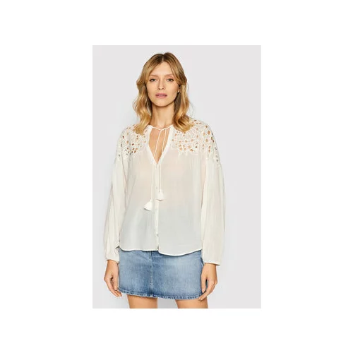 Pepe Jeans Bluza Kayla PL304222 Bela Relaxed Fit