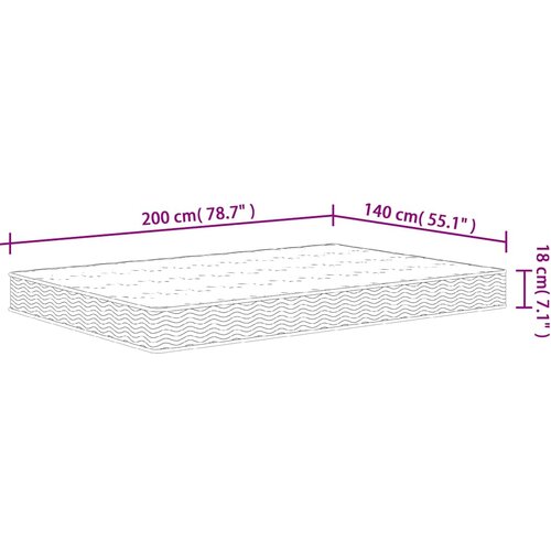  Madrac s oprugama bonnell srednji 140 x 190 cm Slike