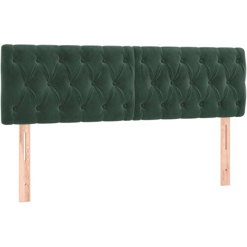 VidaXL Krevet s oprugama i madracem tamnozeleni 140x190 cm bar&amp;scaron;unasti Slike